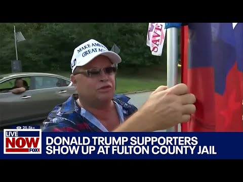 Trump supporters at Fulton County jail ahead of booking, mugshot expected | LiveNOW from FOX
