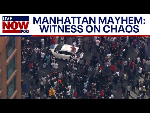 Kai Cenat riot: Witness details mayhem amid Union Square Park giveaway | LiveNOW from FOX