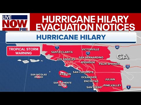 Hurricane Hilary: California EVACUATION notices issued, flash flood alerts activated storm surge