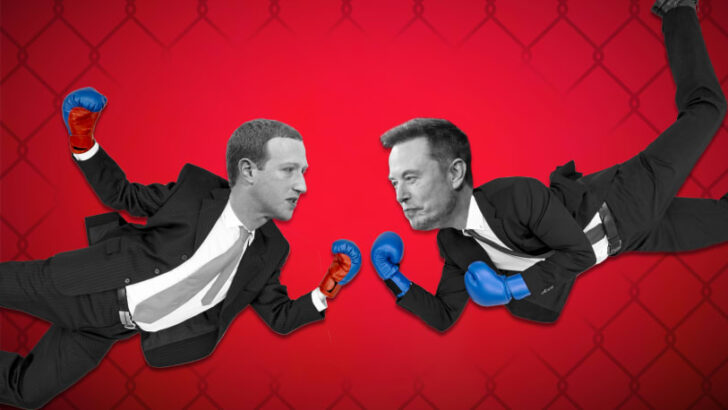 Mark Zuckerberg vs. Elon Musk: a tale of the tech tape