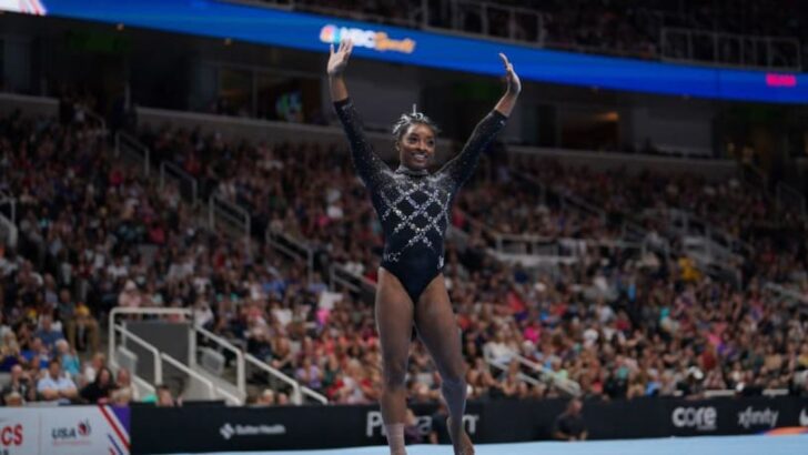 Watch Simone Biles win her record 8th US gymnastics championship