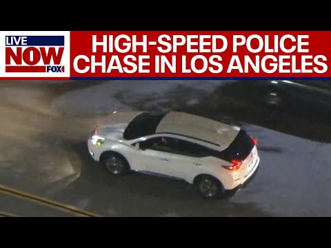 LIVE: Police chase Southern CA: suspected stolen vehicle hits speeds 100+ mph | LiveNOW from FOX