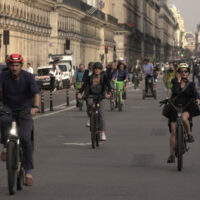 Paris turned into real-life Mario Kart as bikes take over the city