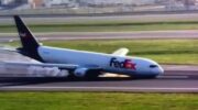 Horrifying moment Boeing plane smashes into runway after landing gear failed